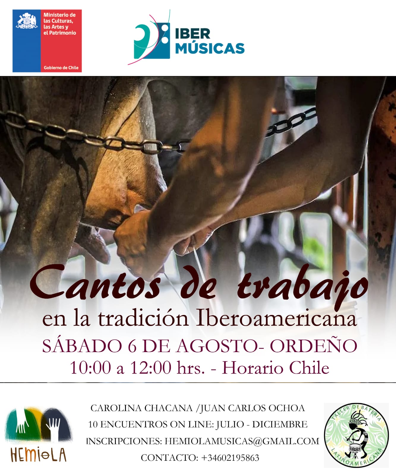 Cantos de trabajo 1 - Canto de Ordeño. Afiche