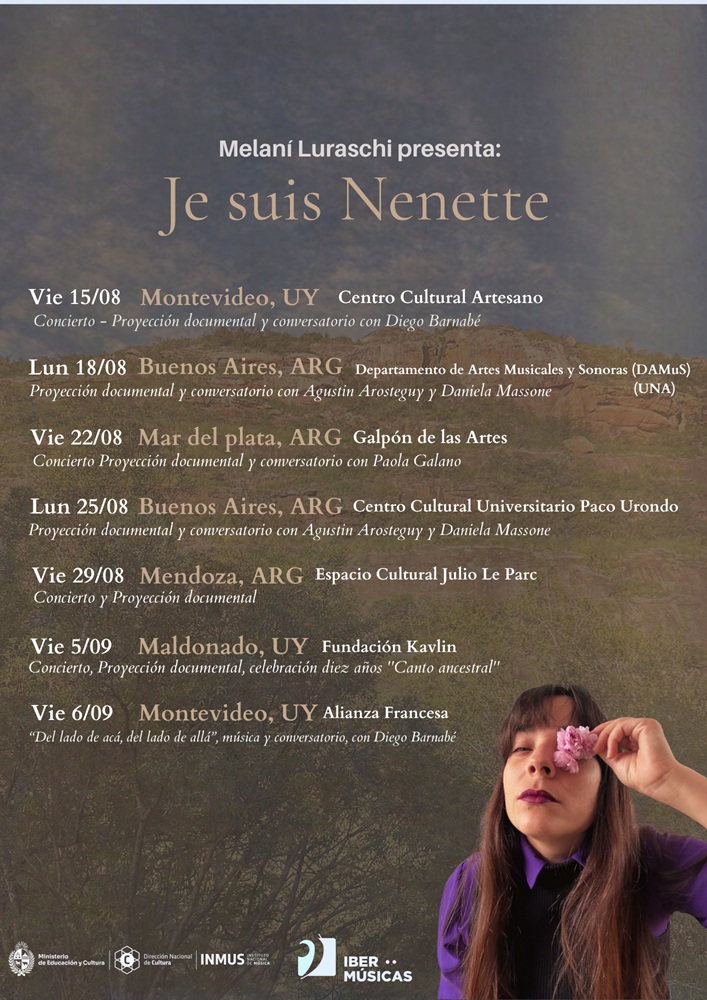 La cantante y compositora uruguaya Melaní Luraschi presenta su trabajo “Je suis Nenette”