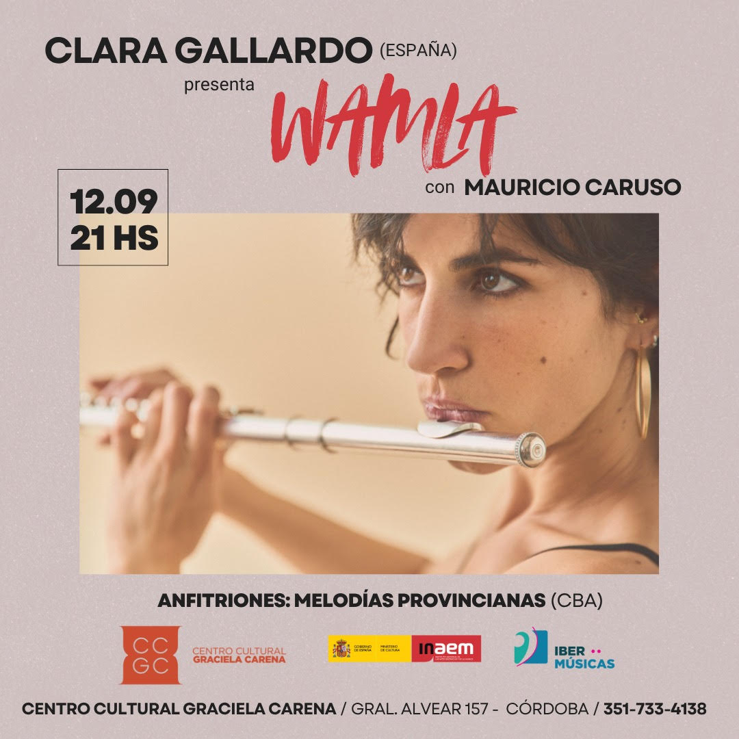 La flautista española Clara Gallardo presenta su proyecto  Wamla con una gira por Brasil y Argentina