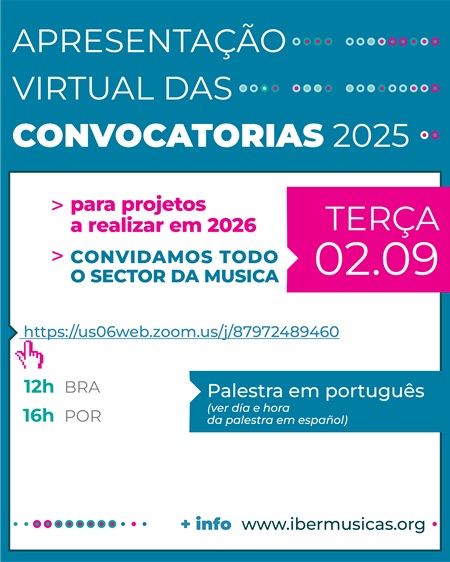 O Programa Ibermúsicas convida a um encontro aberto com a sua Unidade Técnica