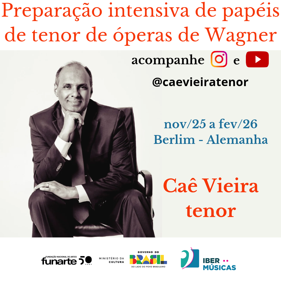 O tenor brasileiro Caê Vieira continua sua residência de especialização em Berlim