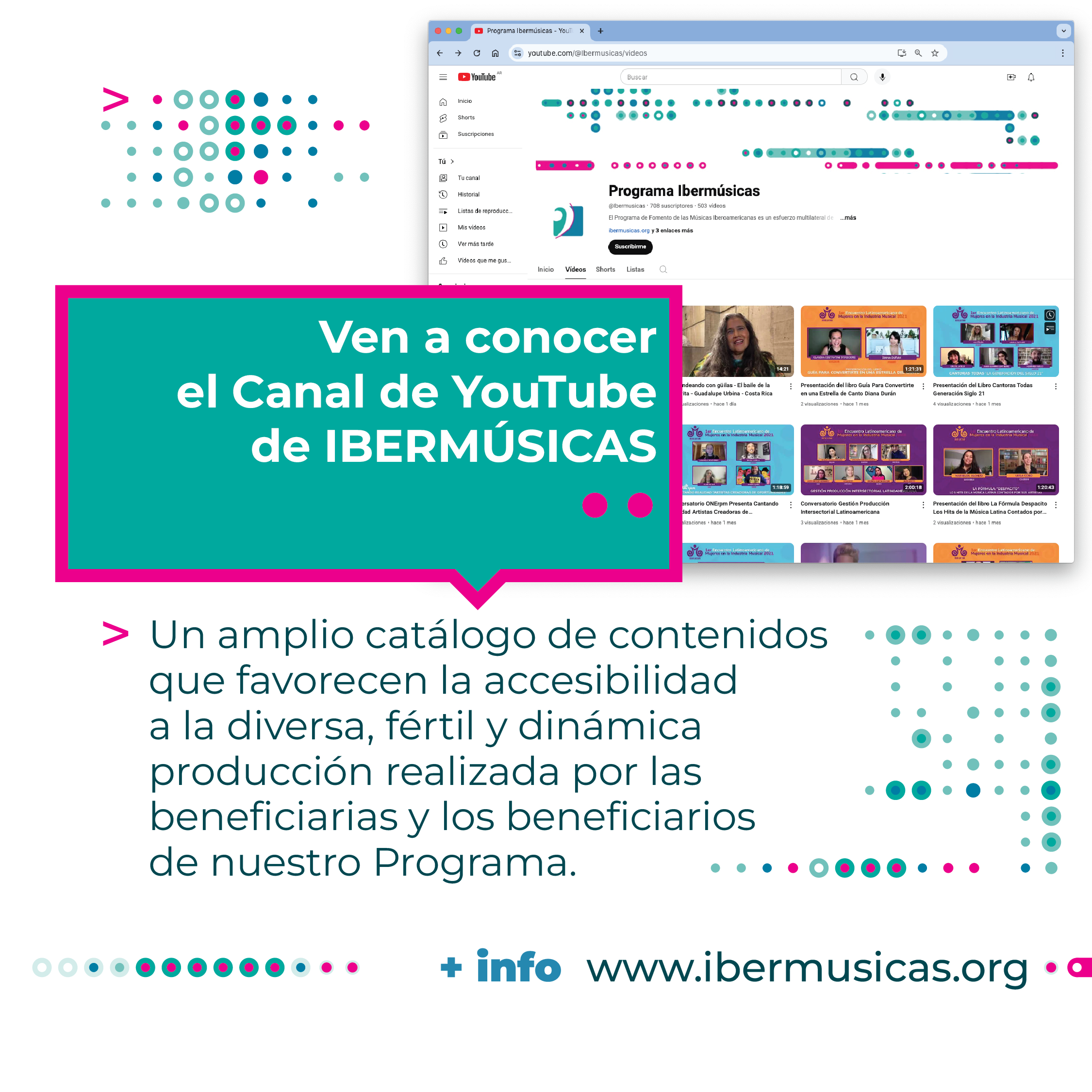No dejen de visitar el canal de Ibermúsicas en YouTube