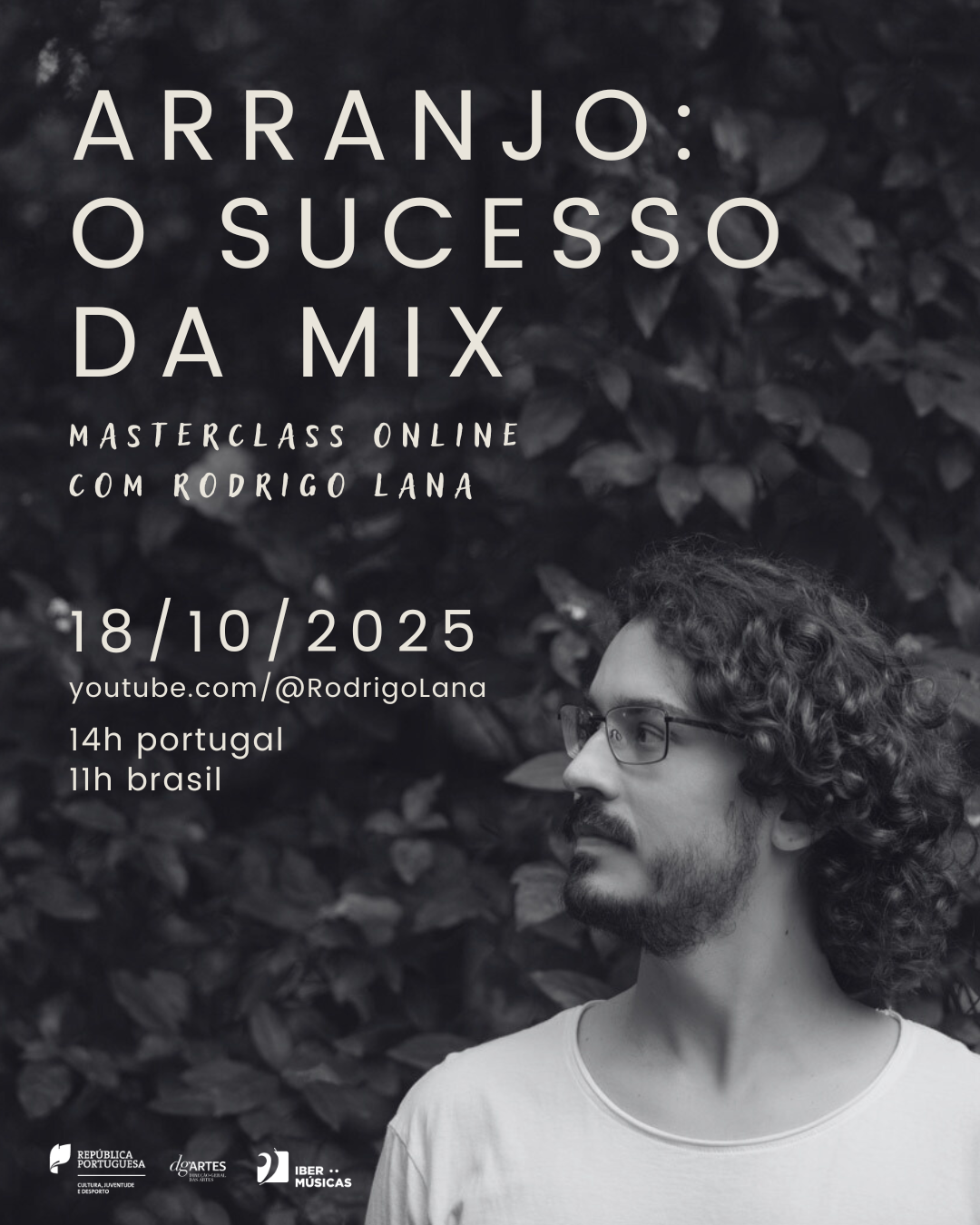 De Portugal, o produtor musical Rodrigo Lana apresenta a masterclass online gratuita “Arranjo: O sucesso da mix”